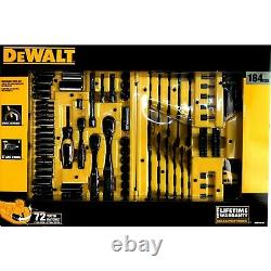 Dwmt45184 Dewalt, 184 Pc. Black Chrome Polish Mechanics Tool Set W Hard Case