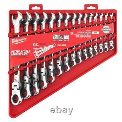 Ensemble De Clé Milwaukee 144-position Flex-head Ratcheting Sae Metric (30-piece)