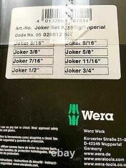 Ensemble De Clés Combinées Wera Ratcheting 8 Pièces Sae In Pouch Allemagne