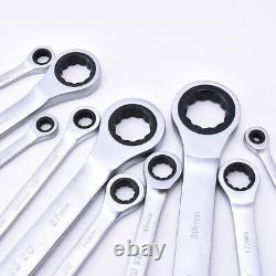Ensemble d'outils à clés à cliquet à tête flexible de 8 à 24 mm