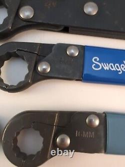 Ensemble de 11 clés à rochet Swagelok en métrique et SAE