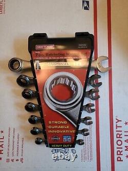 Ensemble de 7 clés à cliquet combinées Craftsman SAE 12 pts 942442 Mint
