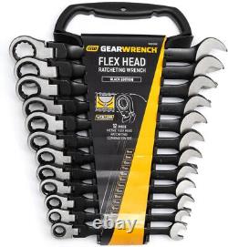 Ensemble de clés à cliquet à tête flexible GearWrench - 12 pièces. Bonus