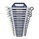 Ensemble De Clés à Cliquet Combinées Gearwrench 16 Pièces + 72 Dents Avec Support En Plastique
