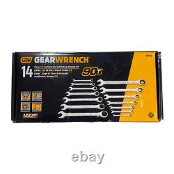 Ensemble de clés à cliquet combinées SAE 14 pièces GearWrench 90T 12 points 86959