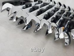 Ensemble de clés à cliquet flexibles combinées métriques Matco Tools S7GRFM16, 16 pièces, 72 dents