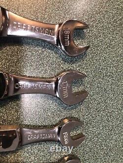 Ensemble de clés à cliquet métriques courtes à flexion de 7 pièces Craftsman