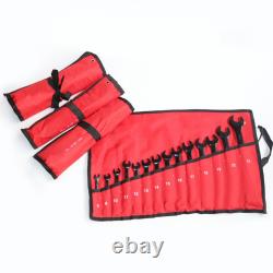 Ensemble de clés à cliquet métriques élégant et professionnel avec pochette roulante