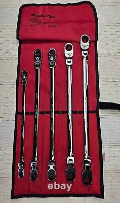 Ensemble de clés à cliquet réversibles à double flexion métrique Snap-on 5 pièces XFRRM705