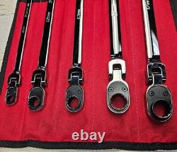 Ensemble de clés à cliquet réversibles à double flexion métrique Snap-on 5 pièces XFRRM705