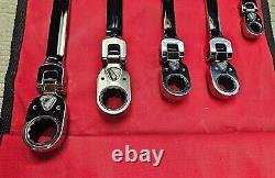 Ensemble de clés à cliquet réversibles à double flexion métrique Snap-on 5 pièces XFRRM705