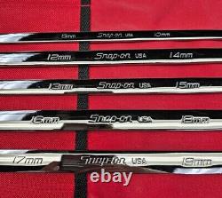 Ensemble de clés à cliquet réversibles à double flexion métrique Snap-on 5 pièces XFRRM705
