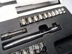 Ensemble de clés à douille à cliquet Craftsman 3/8' SAE MM, États-Unis, 22 pièces 6 points PN 45882.