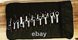 Ensemble de clés à rochet combinées métriques et SAE Wiha, 18 pièces avec sac enroulable