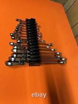 Ensemble de clés mixtes à cliquet Tekton Flex Head, 1/4-1 pouce, 6-24 mm