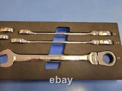 Ensemble de clés mixtes à cliquet flexibles Cornwell CRW8SFB de 8 pièces à 120 dents en SAE