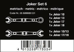 Ensemble de clés mixtes à rochet Wera 6000/6002 Joker métrique 05020022001