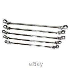 Ez Red 5 Pc Métrique Flexible Clé À Cliquet Non Réversible Set Nr5m