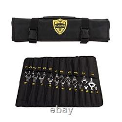 Flzosper 24-piece Flex-head Ratcheting Clé, Métrique & Sae Chrome Vanadiu