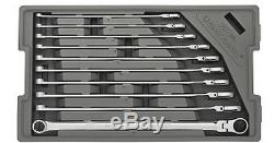 Gearwrench 10pc 120xp Metric Double Spline Box Ratcheting Flex Wrench Set # 86126