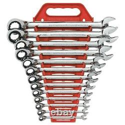Gearwrench 13pc Sae Réversible Combinaison Set Outils Ratcheting Wrenches 9509n