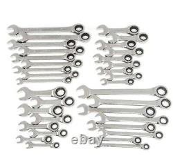Gearwrench 34 Pc 72-tooth 12 Pt Std & Stubby Ratchet Comb Sae/metric Wrench Set