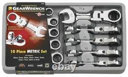 Gearwrench 9550 10 Pc 12 Pt Stubby Flex Combination Métric Wrench Set