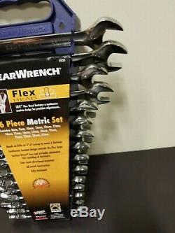 Gearwrench 9902d 16 Piece Flex Head Combinaison Ratcheting Clés À Molette Métrique