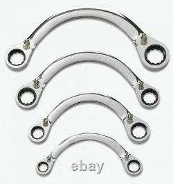 Gearwrench Half Moon Reversible Sae Wrench Set 4pcs 12-point, Double Boîte Ratchet