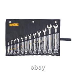 Jeu de clés à cliquet DEWALT 72 dents, angle de rotation de 5°, réversible, en système impérial (12 pièces)