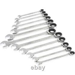 Jeu de clés à cliquet Klutch, 12 pièces, métrique 8-19 mm