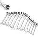 Jeu De Clés à Cliquet Avec Tête Flexible Ouverte, 12 Pcs Métriques (8-19 Mm) Combiné
