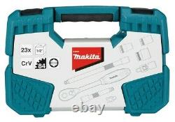 Makita B-65589 23 Pièces D'entraînement Ratchet & Socket 1/2 Set Drive + Bar Extension