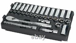 Milwaukee, 3/8. Drive Metric Ratchet And Socket Mechanics Tool Set Ships Now