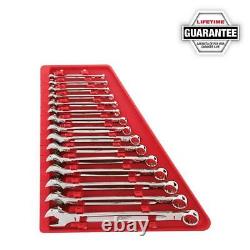 Milwaukee Combined Sae Standard Wrench Mechanics Tool Set 15-piece Hand Tools