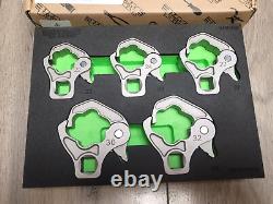 NOUVEL Ensemble de clés à molette articulées 5 pièces Vim Tools 1/2 po 22-32 mm avec plateau #RFW200