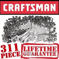 Nouveau! Craftsman 311 Piece Mechanics Ensemble D'outils En Acier Clavier À Cliquet