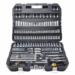 Nouveau Dewalt 192 Mécanique Piece Outils Set Non Dérapante Avec Carry Case Etanche