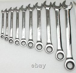 Nouveau! Gearwrench 10 Pc Ensemble De Clé À Cliquet Poli Sae Inch