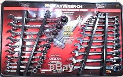 Nouveau Gearwrench 20 Pc Sae Standard & Metric MM Ratcheting Combination Wrench Set