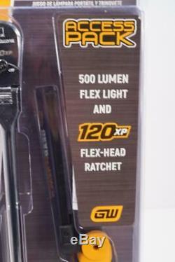 Nouveau Gearwrench 500 Lumen Flex Lumière Set 3/8 D'entraînement 120xp Flex Head Ratchet 83136