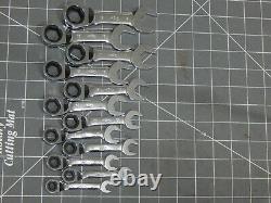Nouveau Mac 12pc Metric Midget Stubby Ratchet Combination Wrench Set 8mm 19mm 6pt