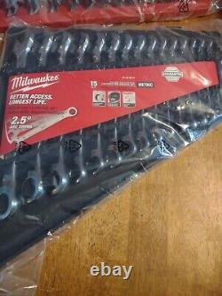 Nouvel ensemble de clés mixtes à cliquet Milwaukee 30 pièces SAE/métrique.