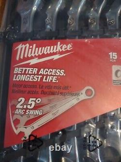 Nouvel ensemble de clés mixtes à cliquet Milwaukee 30 pièces SAE/métrique.