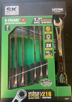 SET DE CLÉ À CLIQUET 7 Pièces X-FRAME DE SK PROFESSIONAL TOOLS