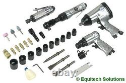 Sealey Sa2004kit Air Tool Impact & Ratchet Wrench Die Grinder Hammer Sockets Nouveau