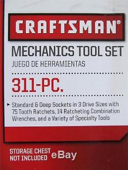 Sears Craftsman 311 Pc Jeu D'outils Mécaniques # 35311 Douilles À Cliquet