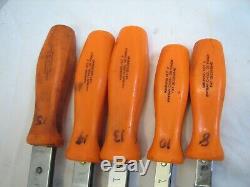 Set 5 Snap-on Orange Handled Réversible Métrique Clé 8,10,13,14,15mm Ratcheting