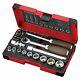 Set De Clé De Socket Vessel (1/4 Sq 3/8 Sq) Hrw2303m-w Japan Wood-compo Ratchet