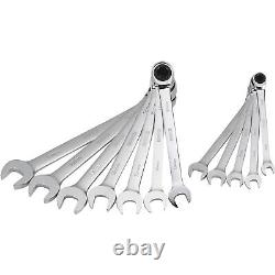 Set de clés à cliquet Klutch, 12 pièces, métrique 8-19 mm